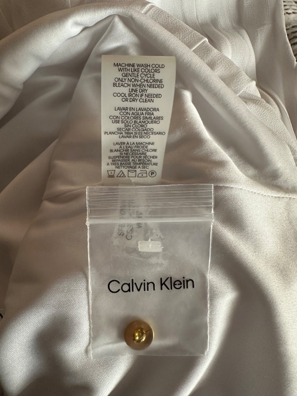 Calvin Klein Pleated Sleeveless Blouse Size S Office Career Top Classic - Picture 5 of 5